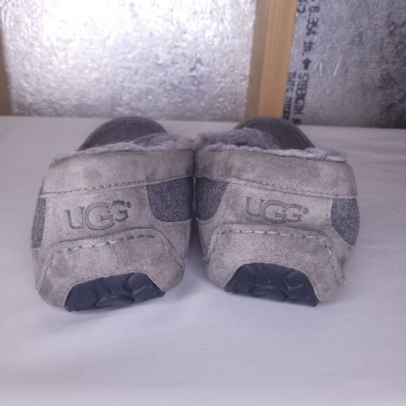 UGG Ascot Suede Slippers Mens 14 Gray Wool Plush Moccasin main image 7